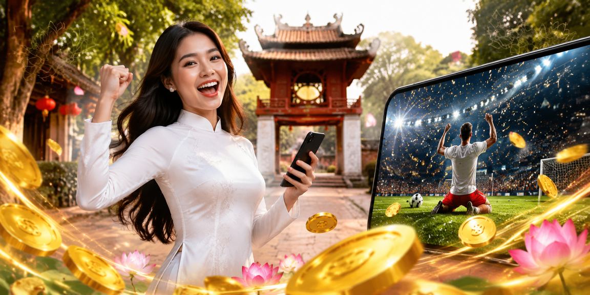Người dùng Việt Nam theo dõi trận bóng đá và đặt cược thể thao trực tuyến trên điện thoại